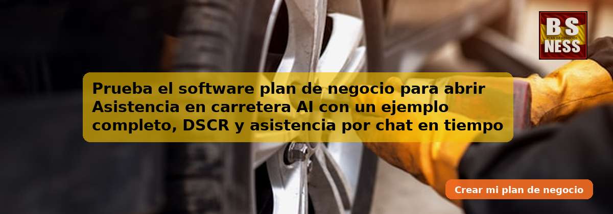 Prueba el software plan de negocio para abrir Asistencia en carretera AI con un ejemplo completo, DSCR y asistencia por chat en tiempo real.