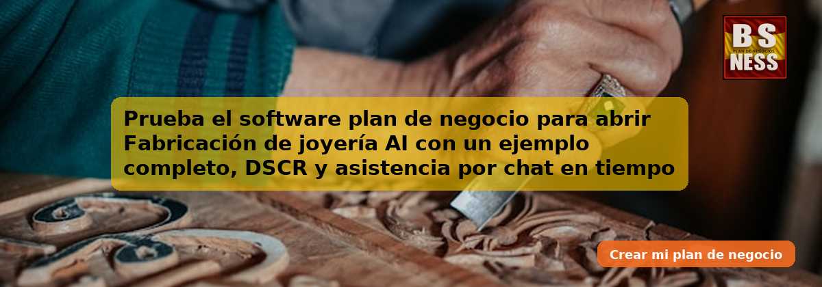 Prueba el software plan de negocio para abrir Fabricación de joyería AI con un ejemplo completo, DSCR y asistencia por chat en tiempo real.